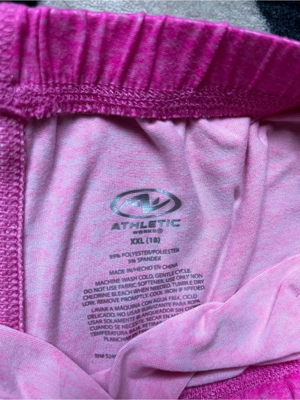 Girls’ XL Athletic Works Hot Pink thermal set